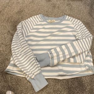 Cute striped crop top long sleeve